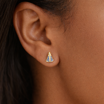 Brinco Nossa Senhora Aparecida com Zircônia